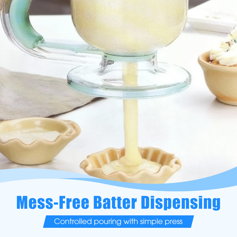 🥧Pancake Batter Dispenser with Stirrer & Measuring Marks