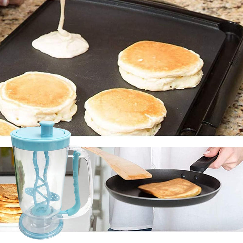 🥧Pancake Batter Dispenser with Stirrer & Measuring Marks
