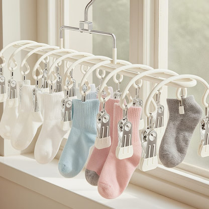 Stainless Steel Laundry Drying Rack with 20 Clips