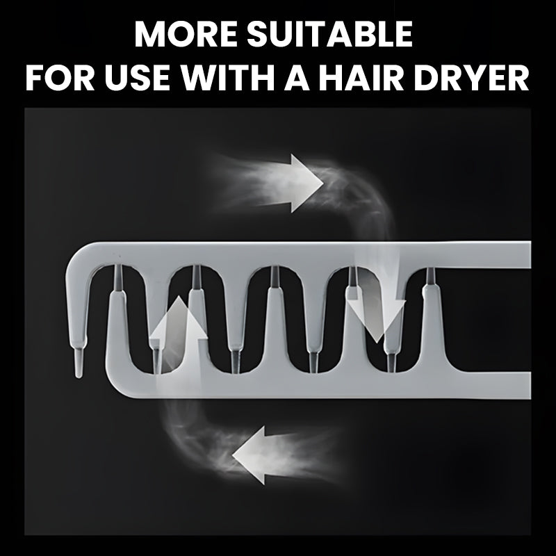 Wide-tooth volumizing comb – Professional styling comb for men and wome