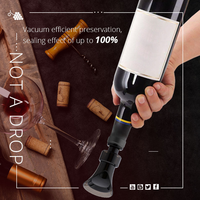🍷 2-in-1 Wine Saver with Vacuum Pump & Sealer – Preserves Freshness & Aroma
