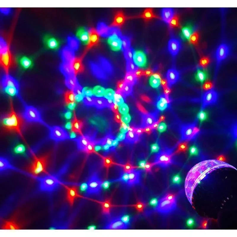🌈✨ Colorful Rotating Party Light – Auto-Spinning Disco Light