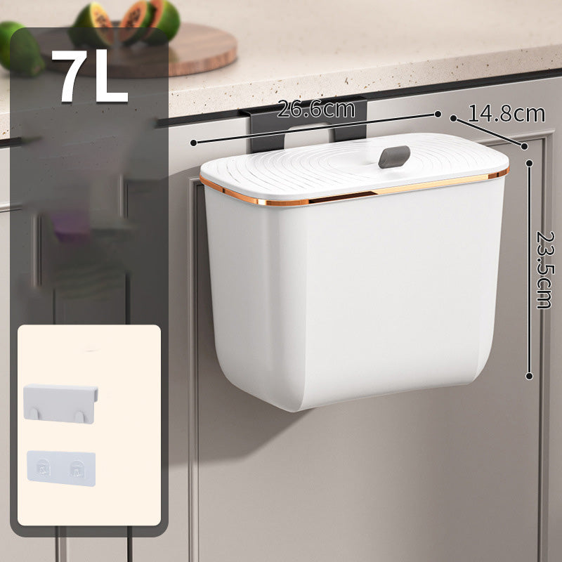 🏠 Hanging Kitchen Bin with Lid – A space-saving essential for compact British kitchens. Locks away food scraps & cooking odours, and clips neatly onto cabinet doors, worktops or walls. Perfect for tea bags, vegetable peelings & daily waste 🍃