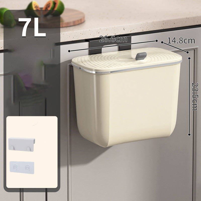 🏠 Hanging Kitchen Bin with Lid – A space-saving essential for compact British kitchens. Locks away food scraps & cooking odours, and clips neatly onto cabinet doors, worktops or walls. Perfect for tea bags, vegetable peelings & daily waste 🍃