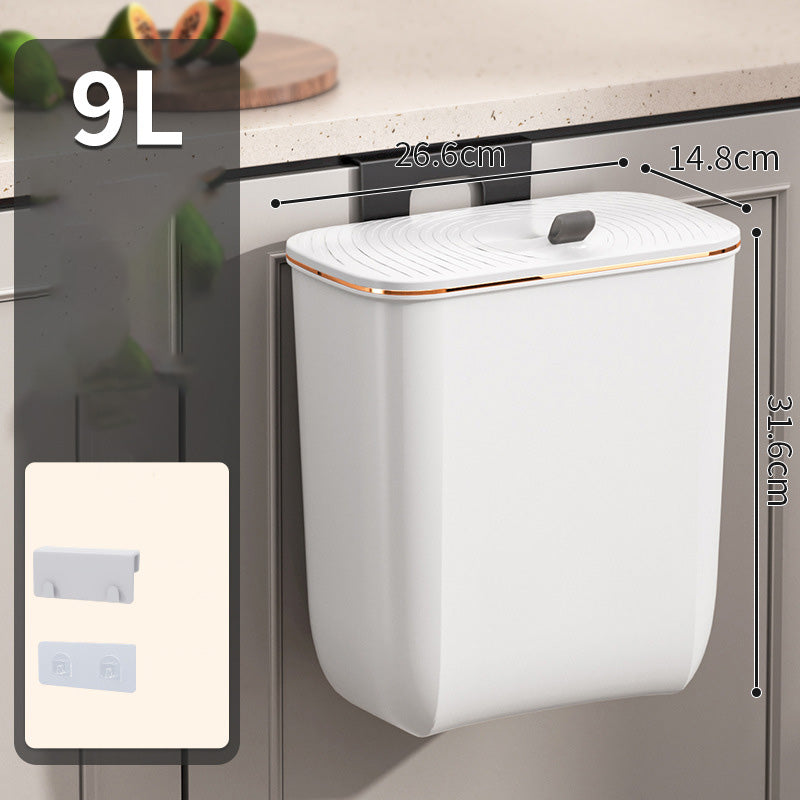 🏠 Hanging Kitchen Bin with Lid – A space-saving essential for compact British kitchens. Locks away food scraps & cooking odours, and clips neatly onto cabinet doors, worktops or walls. Perfect for tea bags, vegetable peelings & daily waste 🍃