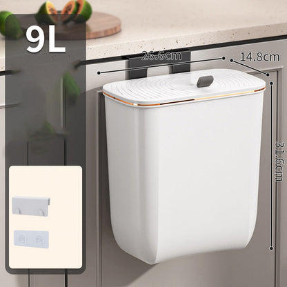 🏠 Hanging Kitchen Bin with Lid – A space-saving essential for compact British kitchens. Locks away food scraps & cooking odours, and clips neatly onto cabinet doors, worktops or walls. Perfect for tea bags, vegetable peelings & daily waste 🍃