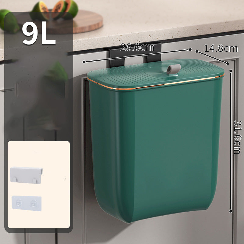 🏠 Hanging Kitchen Bin with Lid – A space-saving essential for compact British kitchens. Locks away food scraps & cooking odours, and clips neatly onto cabinet doors, worktops or walls. Perfect for tea bags, vegetable peelings & daily waste 🍃