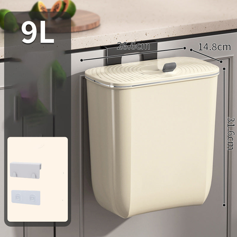 🏠 Hanging Kitchen Bin with Lid – A space-saving essential for compact British kitchens. Locks away food scraps & cooking odours, and clips neatly onto cabinet doors, worktops or walls. Perfect for tea bags, vegetable peelings & daily waste 🍃