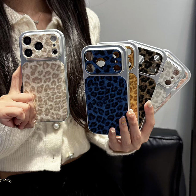 Frosted Leopard Print Shockproof Phone Case