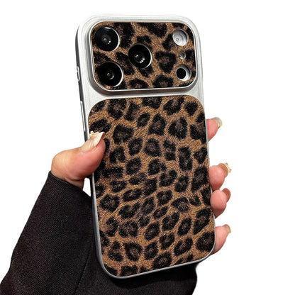 Frosted Leopard Print Shockproof Phone Case