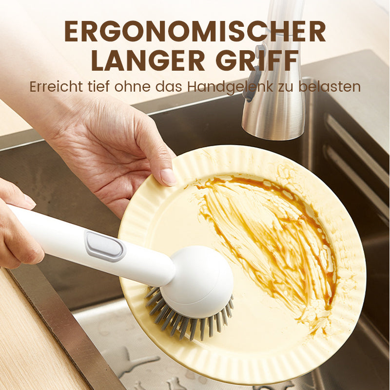 🍳 50% OFF! 🧽 Rotating Cleaning Brush with Long Handle – Thorough, Back-Friendly & For Pots/Dishes 💦