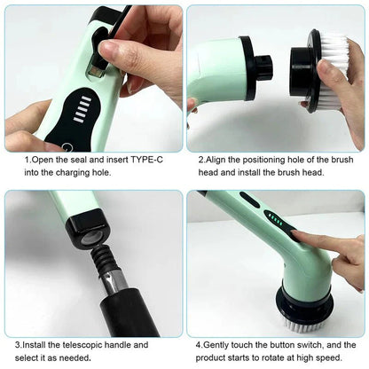 ⏳🔥LIMITED-TIME 50% OFF! ⏰Multifunctional Electric Brush – Goodbye Stubborn Stains 🧼