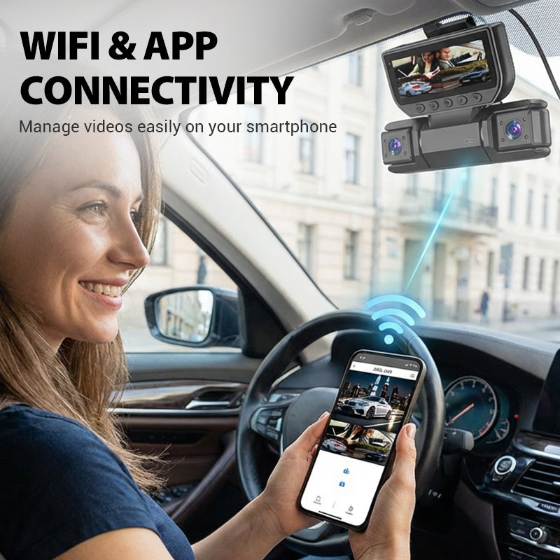 4-Channel Dash Cam with WiFi & Night Vision