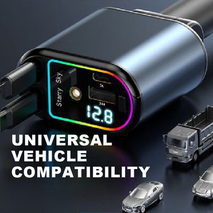 Retractable Car Charger with Starlight