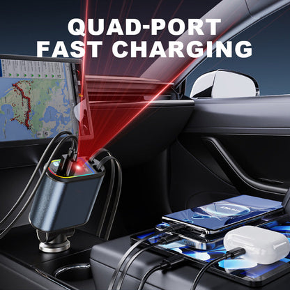 Retractable Car Charger with Starlight