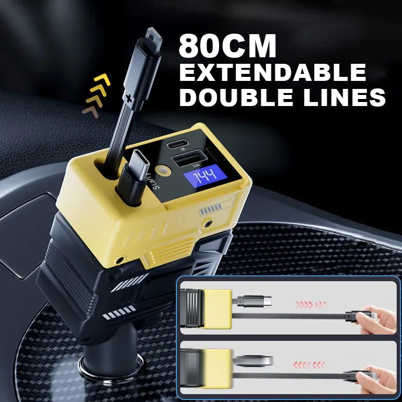 Retractable Car Charger with Starlight