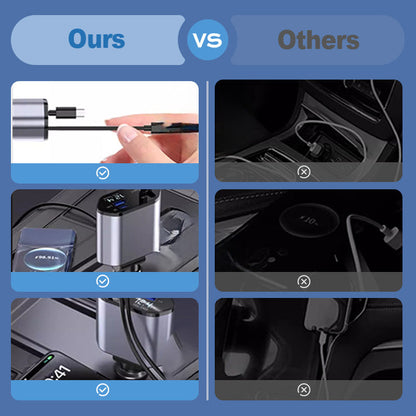 Retractable Car Charger with Starlight