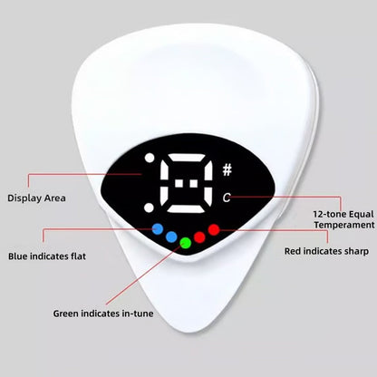 Portable 2-in-1 Guitar Pick & Tuner