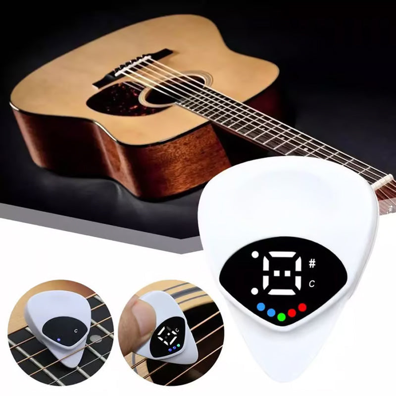 Portable 2-in-1 Guitar Pick & Tuner