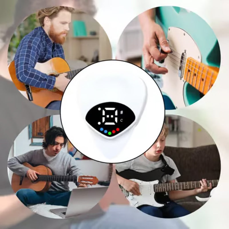 Portable 2-in-1 Guitar Pick & Tuner