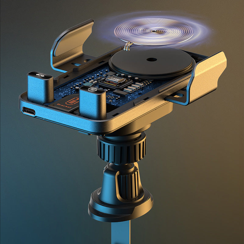 Smart 2-In-1 Auto-Rotating Car Phone Holder & Wireless Charger