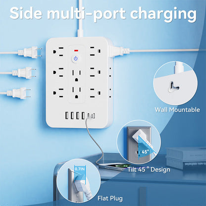 20-in-1 Power Strip with Overload Protection