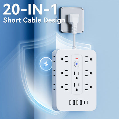 20-in-1 Power Strip with Overload Protection