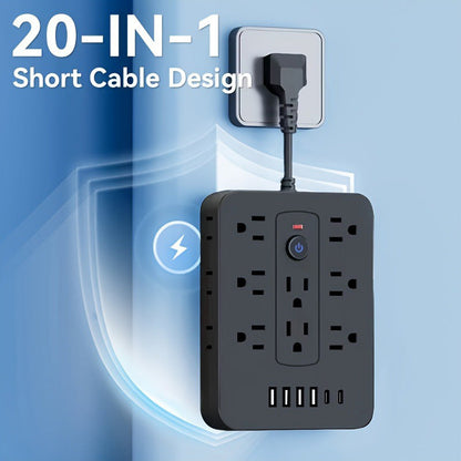 20-in-1 Power Strip with Overload Protection