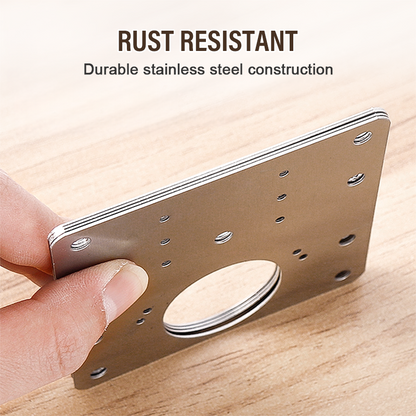 🚪 50% OFF NOW! 🔧 Hinge Repair Plate – Fix Loose Cabinet Doors Fast, No Replacement – Stainless Steel & Dual-Sided 🛠️