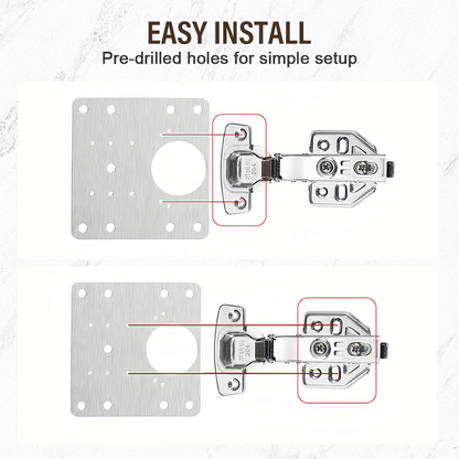 🚪 50% OFF NOW! 🔧 Hinge Repair Plate – Fix Loose Cabinet Doors Fast, No Replacement – Stainless Steel & Dual-Sided 🛠️