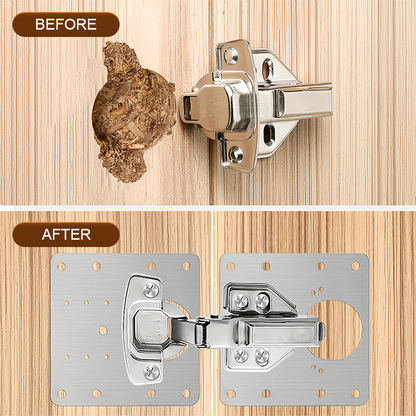 🚪 50% OFF NOW! 🔧 Hinge Repair Plate – Fix Loose Cabinet Doors Fast, No Replacement – Stainless Steel & Dual-Sided 🛠️