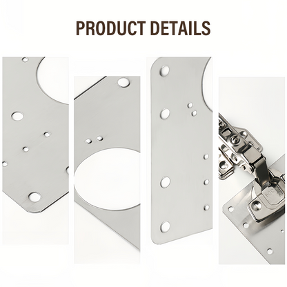 🚪 50% OFF NOW! 🔧 Hinge Repair Plate – Fix Loose Cabinet Doors Fast, No Replacement – Stainless Steel & Dual-Sided 🛠️