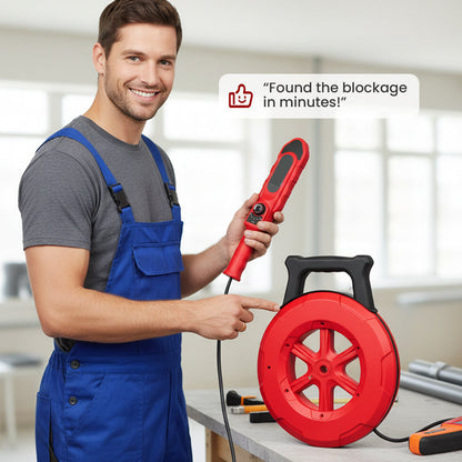 🎯 Pinpoint Blockage Depth | Advanced Pipe Inspection Camera | Clear Visuals 📏【Limited Offer】