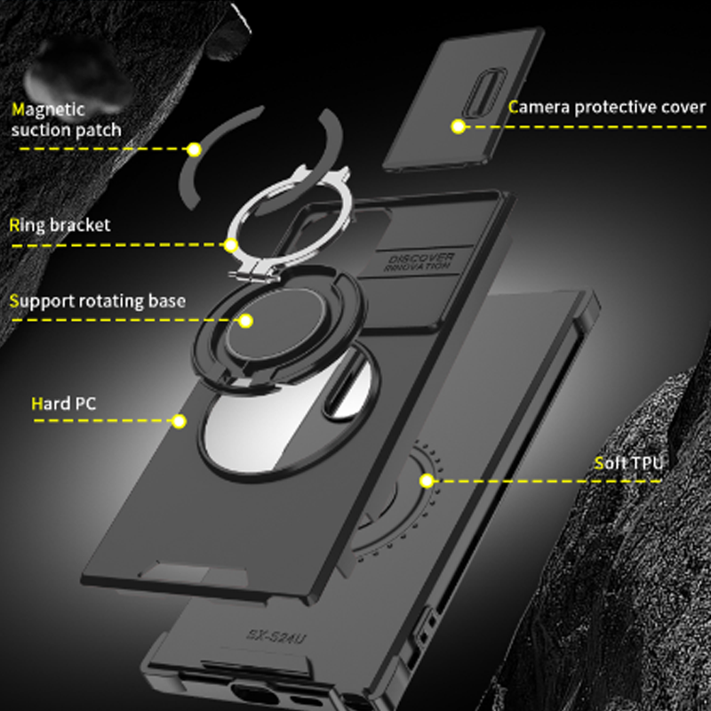 Camera Protection Magnetic Stand Phone Case for Samsung