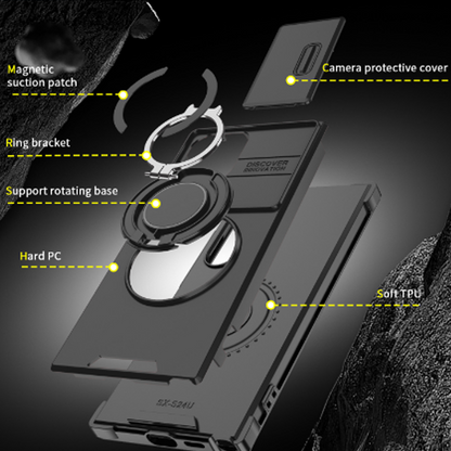 Camera Protection Magnetic Stand Phone Case for Samsung