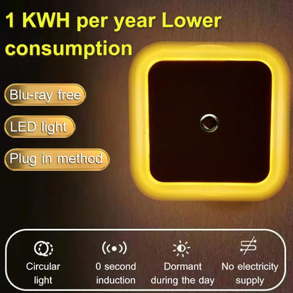 Night Light, Plug in Night Light, Dusk to Dawn Nightlight Led Night Lights for Bedroom, Bathroom, Hallway Warm White Home Lighting
