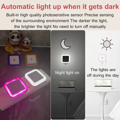 Night Light, Plug in Night Light, Dusk to Dawn Nightlight Led Night Lights for Bedroom, Bathroom, Hallway Warm White Home Lighting