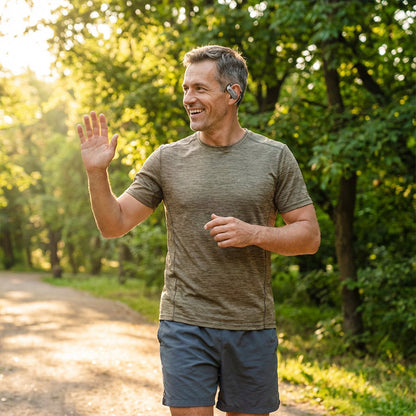 🎧【Bluetooth Earbuds】— Stay put no matter how hard you shake, perfect for listening to music while running! 🏃‍♂️✨