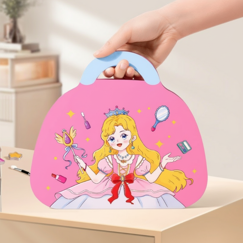 👑LAST DAY SALE 60% Off ✨ Princess Paper Makeup & Diamond Art Craft Kit🎨Mess-Free Paper Play, Realistic Fun for Girls
