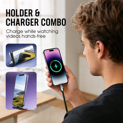 ⚡ CUSTOMER FAVOURIT⏳50% OFF!🔥2-in-1 Fast Charging Cable with Mobile Phone Stand