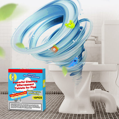 💦Powerful Cleaning Effervescent Tablets for Pipe, Fast Dissolve Hair Grease Clogs✨
