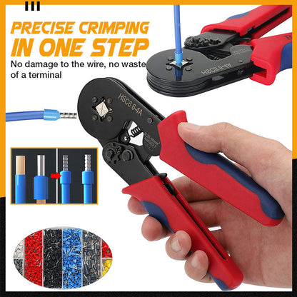 🔥Hot Sale 🎊Ratchet Tubular Terminal Wire Crimpers Set | Precision Indent Crimping Tool