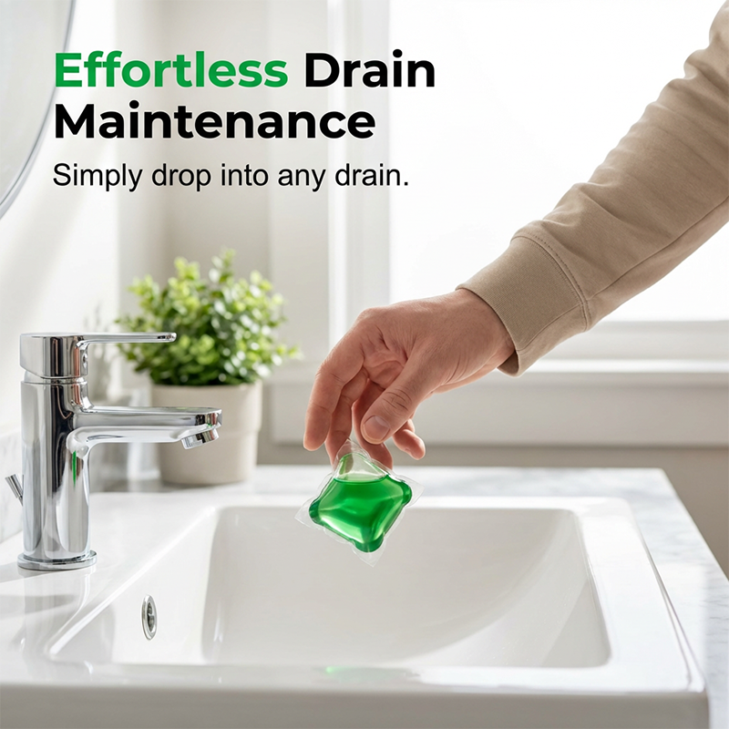 🧪 FLASH SALE: 50% OFF! Organic Drain Deodorizing Capsules – Natural Enzymes & Water-Soluble Film to Eliminate Odors at the Source 🌿✨