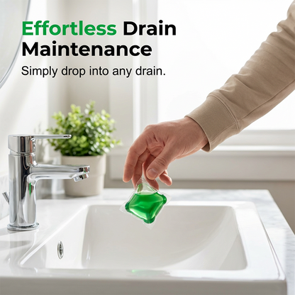 🧪 FLASH SALE: 50% OFF! Organic Drain Deodorizing Capsules – Natural Enzymes & Water-Soluble Film to Eliminate Odors at the Source 🌿✨