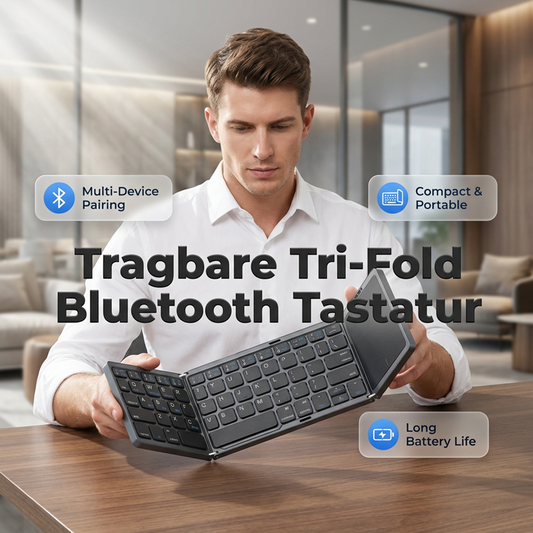 Foldable Bluetooth Keyboard with Touchpad