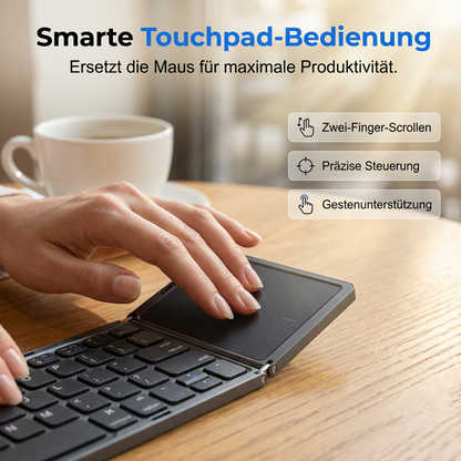Foldable Bluetooth Keyboard with Touchpad