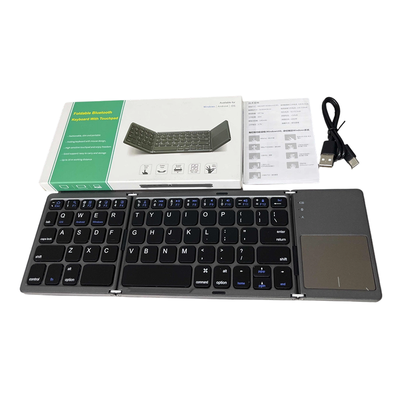 Foldable Bluetooth Keyboard with Touchpad