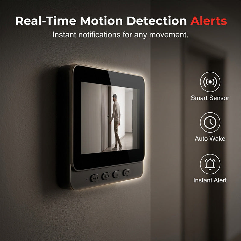 ⏰Smart Video Doorbell with 4.3" Display – Two-Way Audio, Night Vision, Wide Angle