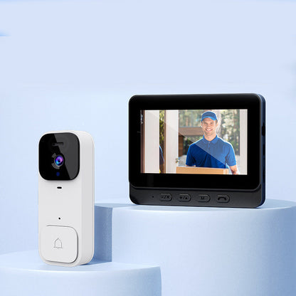 ⏰Smart Video Doorbell with 4.3" Display – Two-Way Audio, Night Vision, Wide Angle