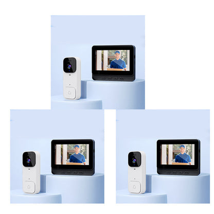 ⏰Smart Video Doorbell with 4.3" Display – Two-Way Audio, Night Vision, Wide Angle
